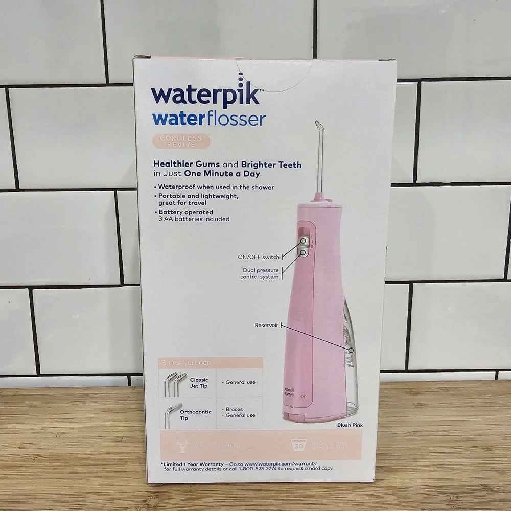 Waterpik Cordless Revive Waterflosser Pink Colors Collection New/ Sealed